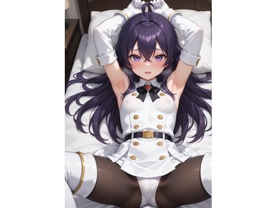 ミリタリー風の衣装の女の子がセクシーポーズで押し倒されてるやつ 1